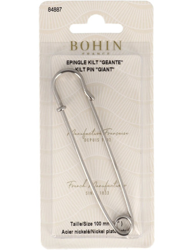 Epingle kilt géante 100 mm - Argent Bohin