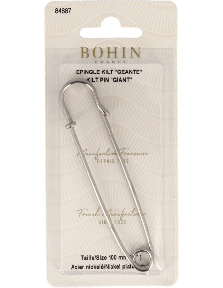Epingle kilt géante 100 mm - Argent Bohin
