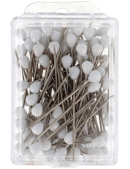 Boite de 100 houzeaux tapissier forme ronde blanche Bohin