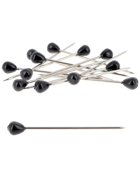 Boite de 100 houzeaux tapissier forme ronde noire Bohin