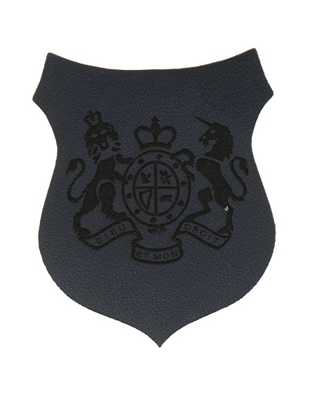 Motif extra fin blason dieu et mon droit - Bleu marine