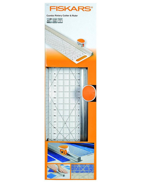 Combiné cutter rotatif & règle 6" x 24" Fiskars