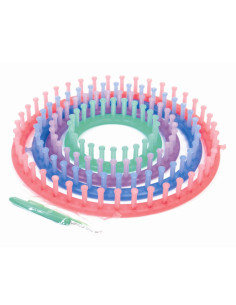 Pack 4 tricotins circulaires + crochet + aiguille Trimits 2