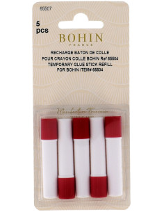 Set de 5 recharges crayon colle temporaire Bohin