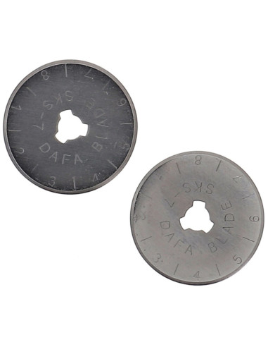 2 lames de rechange pour cutter rotatif Bohin - 28 mm