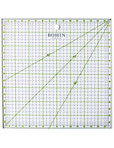Règle patchwork Bohin 16 x 16 cm