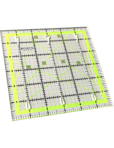 Règle de patchwork avec fentes de découpe Bohin 6 x 6 inch