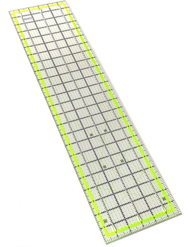 Règle de patchwork avec fentes de découpe Bohin 6 x 24 inch