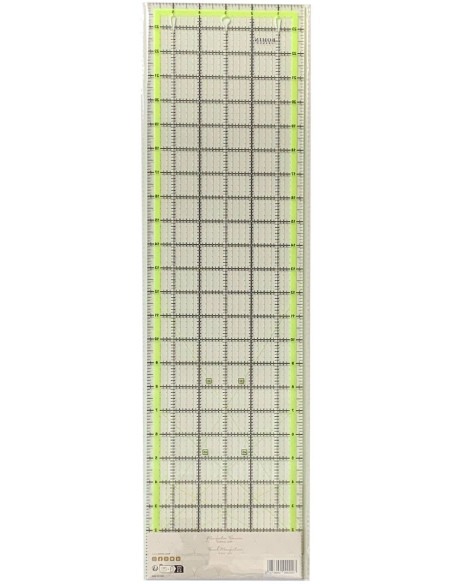 Règle de patchwork avec fentes de découpe Bohin 6 x 24 inch