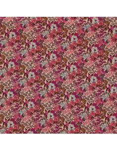 Tissu viscose fantaisie - Souzza rose et pêche 2