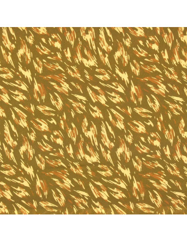 Tissu viscose fantaisie - Monique vert et jaune