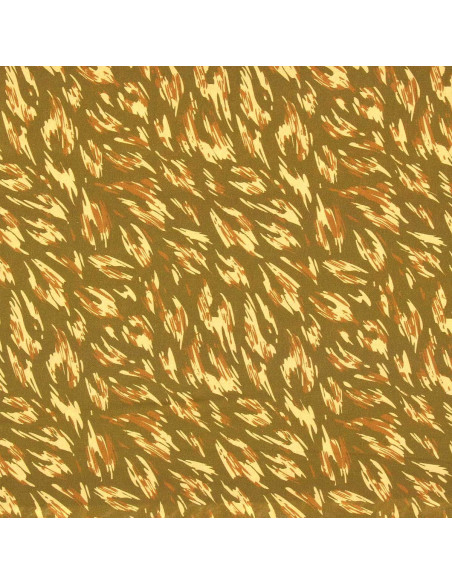 Tissu viscose fantaisie - Monique vert et jaune