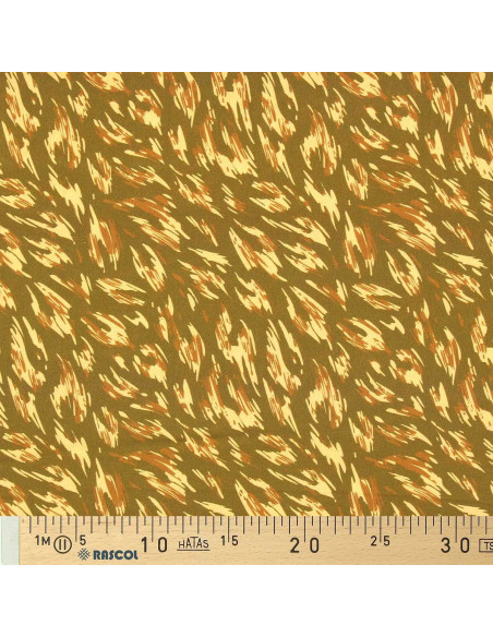 Tissu viscose fantaisie - Monique vert et jaune