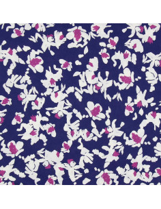 Tissu viscose fantaisie - Nawi bleu et violet 2