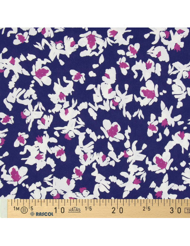 Tissu viscose fantaisie - Nawi bleu et violet
