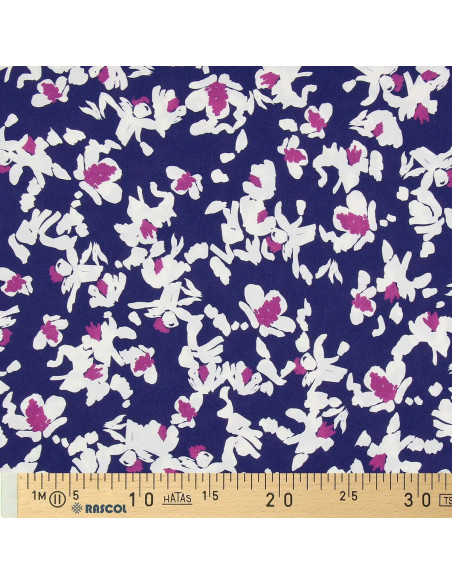 Tissu viscose fantaisie - Nawi bleu et violet