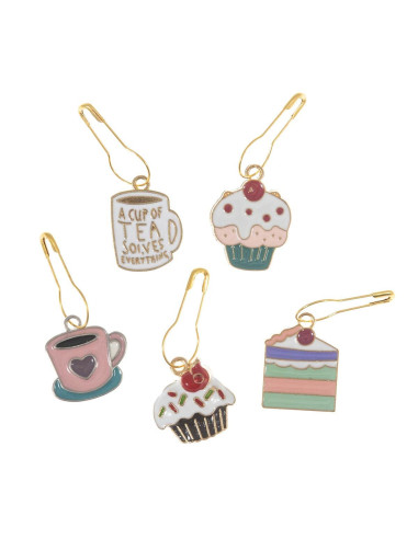 Set de 5 marqueurs de maille - Tea Time