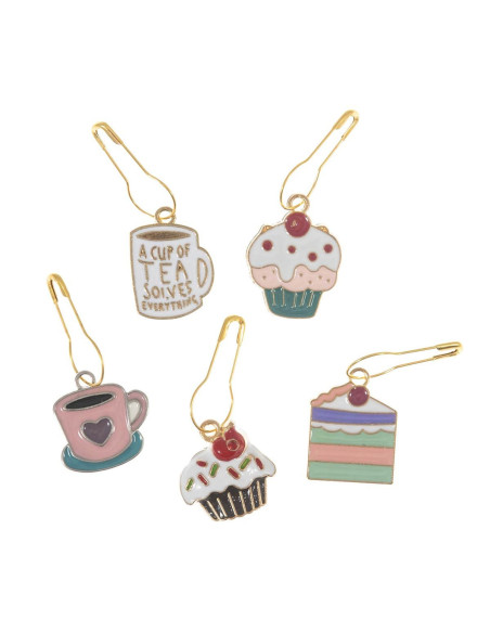 Set de 5 marqueurs de maille - Tea Time