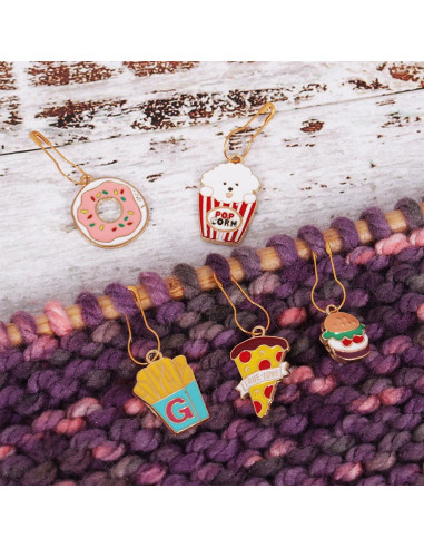 Set de 5 marqueurs de maille - Snacks