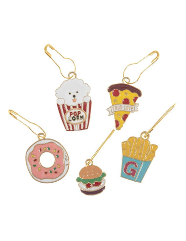 Set de 5 marqueurs de maille - Snacks