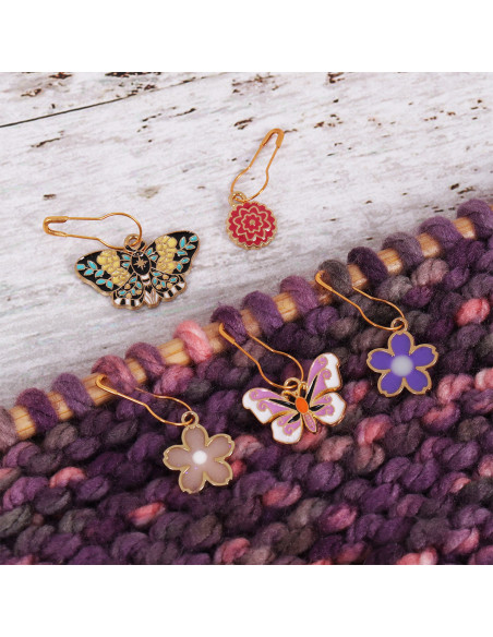 Set de 5 marqueurs de maille - Butterfly Garden