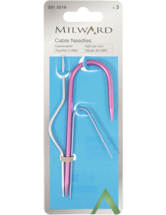 Set de 3 aiguilles pour torsades au tricot