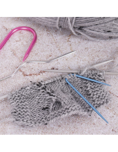 Set de 3 aiguilles pour torsades au tricot
