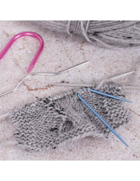 Set de 3 aiguilles pour torsades au tricot