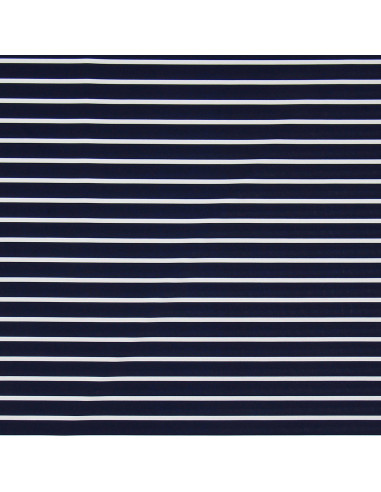 Tissu lycra maillot de bain - Marinière bleu et blanc