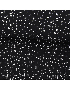 Tissu lycra maillot de bain - Moucheté noir et blanc