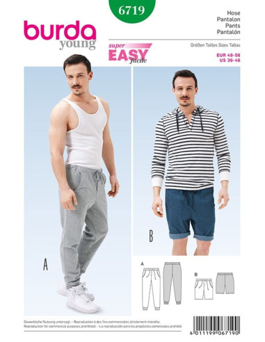 Patron de pantalon - Burda 6719