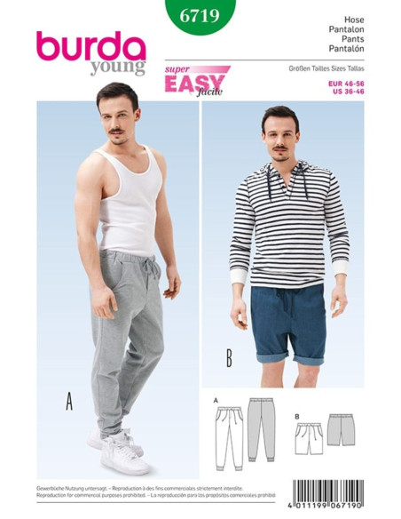 Patron de pantalon - Burda 6719