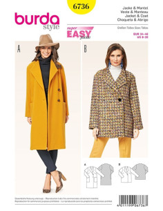 Patron de veste et manteau - Burda 6736