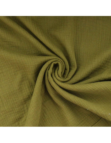 Tissu double gaze de coton - Bronze