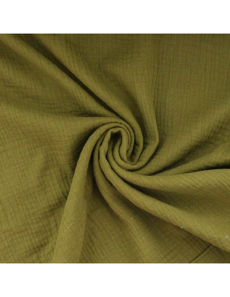 Tissu double gaze de coton - Bronze