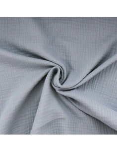 Tissu double gaze de coton - Baltique