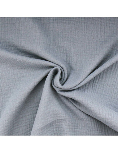 Tissu double gaze de coton - Baltique