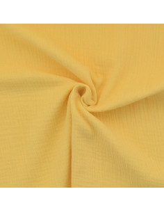 Tissu double gaze de coton - Lemon