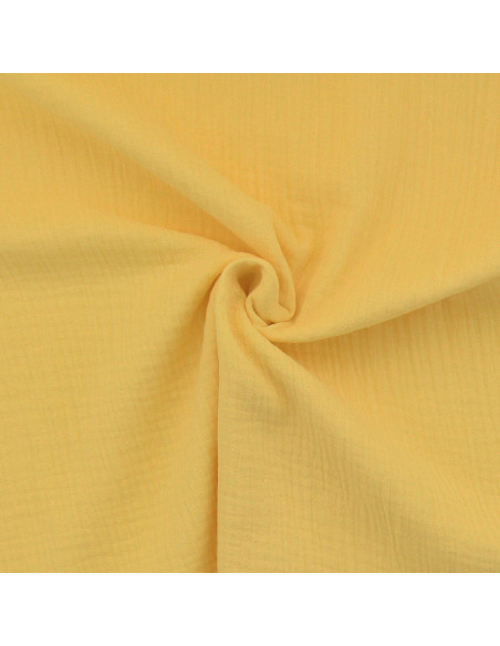 Tissu double gaze de coton - Lemon