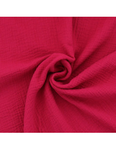 Tissu double gaze de coton - Pourpre