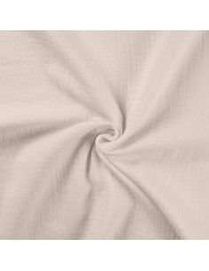 Tissu double gaze de coton - Écru