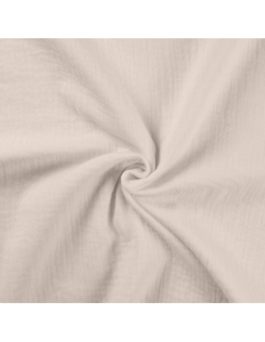 Tissu double gaze de coton - Écru