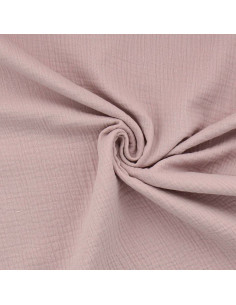 Tissu double gaze de coton - Pétale