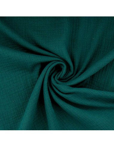 Tissu double gaze de coton - Salicorne