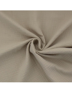 Tissu double gaze de coton - Lin
