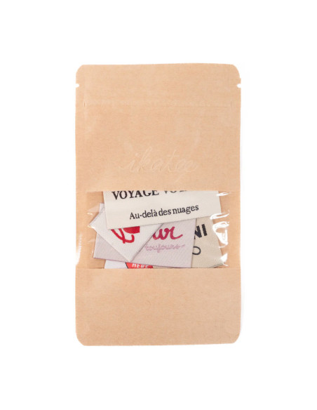 Lot de 5 étiquettes tissées - Assortiment Wanderlust