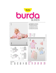 Patron de chandail, pantalon, grenouillère - Burda 9636