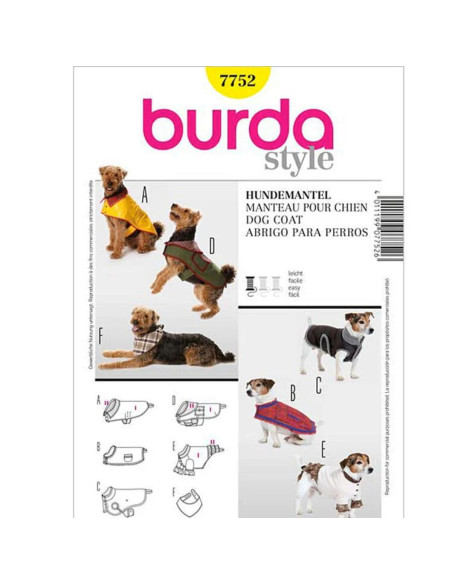 Patron de manteau pour chien - Burda 7752