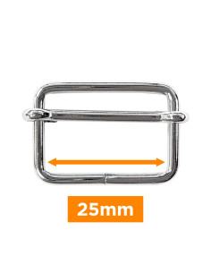 Boucle coulissante - Argent 25 mm