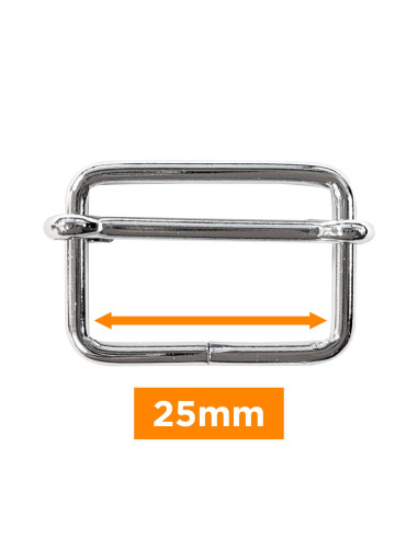 Boucle coulissante - Argent 25 mm